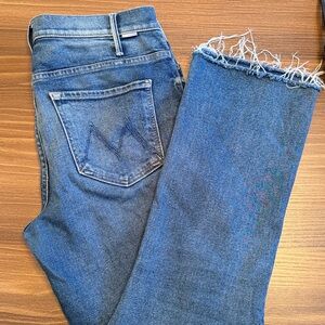 Mother The Hustler Ankle Fray Jeans Smoke ‘Em Wash- Size 30